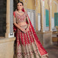 Anaita Red Net Lehenga Choli With Stone Embroidery Work
