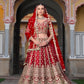 Anaita Red Net Lehenga Choli With Stone Embroidery Work