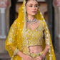 Anaita Yellow Net Lehenga Choli With Stone Embroidery Work