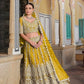 Anaita Yellow Net Lehenga Choli With Stone Embroidery Work