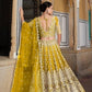 Anaita Yellow Net Lehenga Choli With Stone Embroidery Work