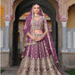 Anaita Purple Net Lehenga Choli With Stone Embroidery Work