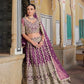 Anaita Purple Net Lehenga Choli With Stone Embroidery Work
