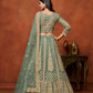 Anaita Light_Green Embroidered Net Designer Lehenga With Blouse
