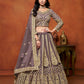 Anaita Purple Embroidered Net Designer Lehenga With Blouse