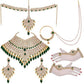 Tehzeeb Creations Wedding Designer Gold-Polished Dulhan Choker Bridal Set with sheeshpatti for Girls & Women | Swadesiicart