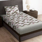 Story@home Brown & Pink Abstract Microfiber 180 TC Bedsheet With Pillow Cover - Swadesiicart