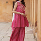Kalini Ethnic Motifs Printed A-Line Kurta With Sharara & Dupatta | Swadesiicart