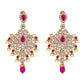 Tehzeeb Creations Designer Magenta Color Gold-Polished Dulhan Choker Bridal Set with sheeshpatti for Girls & Women | Swadesiicart
