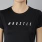 MKH Women Black Typography Printed Dri-FIT Sports T-shirt - Swadesiicart