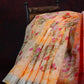 Shades of Baby Orange With Dark Orange Blouse Floral Design Semi Chanderi Saree By Gayathri Reddy Designer Studio | Swadesiicart