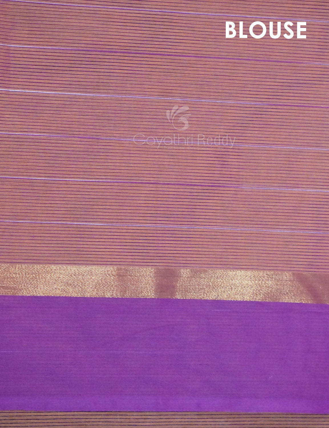 Dual Shade of Orange And Purple Pure Mangalgiri Cotton By Gayathri Reddy Designer Studio | Swadesiicart