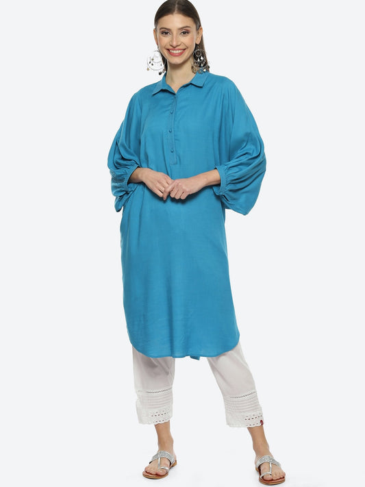 Biba Women Thread Work Pathani Kurta - Swadesiicart