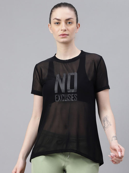 MKH Typography Printed Drop-Shoulder Sleeves Dri-FIT T-shirt - Swadesiicart