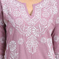 HOUSE OF KARI Floral Embroidered Chikankari Cotton Kurta | Swadesiicart