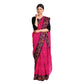 Exclusive Collection 100% Pure Cotton Pink Tant Saree With Hand Weaving Work - Swadesiicart