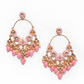 New Stylish Ethnic Partywear Light Pink Hoops Kundan Earrings for Womens by House of Ree | Swadesiicart