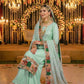 Anaita Sky Blue Georgette Stitched Suit With Embroidery & Sequence Work