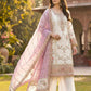 Anaita White Fox Georgette Suit with Embroidery & Khatli Work