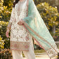 Anaita White Fox Georgette Suit with Embroidery & Khatli Work