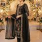 Anaita Black Chiffon Suit with Embroidery & Sequence Work