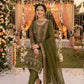 Anaita Mehendi Chiffon Suit with Embroidery & Sequence Work