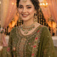 Anaita Mehendi Chiffon Suit with Embroidery & Sequence Work