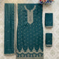 Anaita Teal Green Silk Suit With Embroidery & Sequence Work