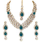 Tehzeeb Creations Traditional Gold-Polished Kundan Necklace Set for Girls & Women - Swadesiicart