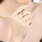 Crystal Royal Queen Sterling Silver Plated Ring | Swadesiicart