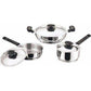 Cookware Stainless Steel - Set of 3 Pieces - Swadesiicart