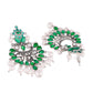 Shoshaa Silver-Plated Green Handcrafted Drop Earrings With Pearl | Swadesiicart