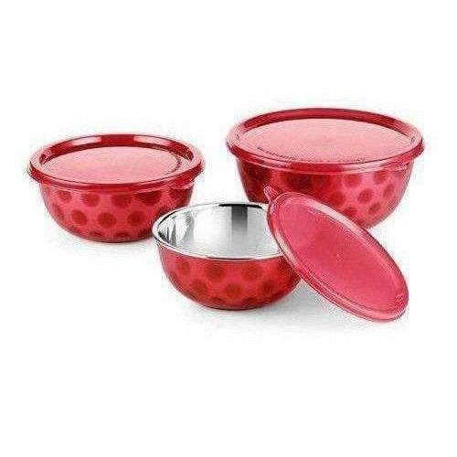 Stainless Steel Microwave Bowl - Set of 3 Pieces - Swadesiicart