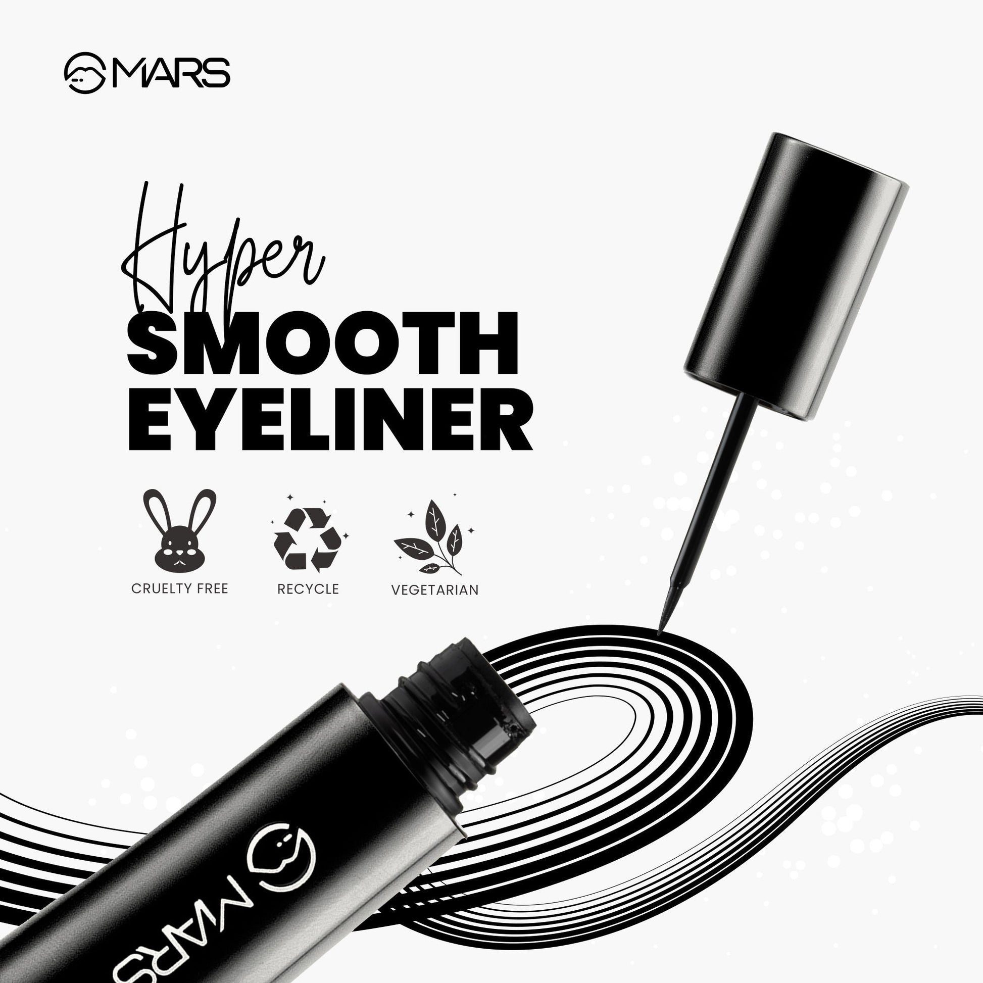 MARS Cosmetics Hyper Smooth Water Resistant Eyeliner - Swadesiicart