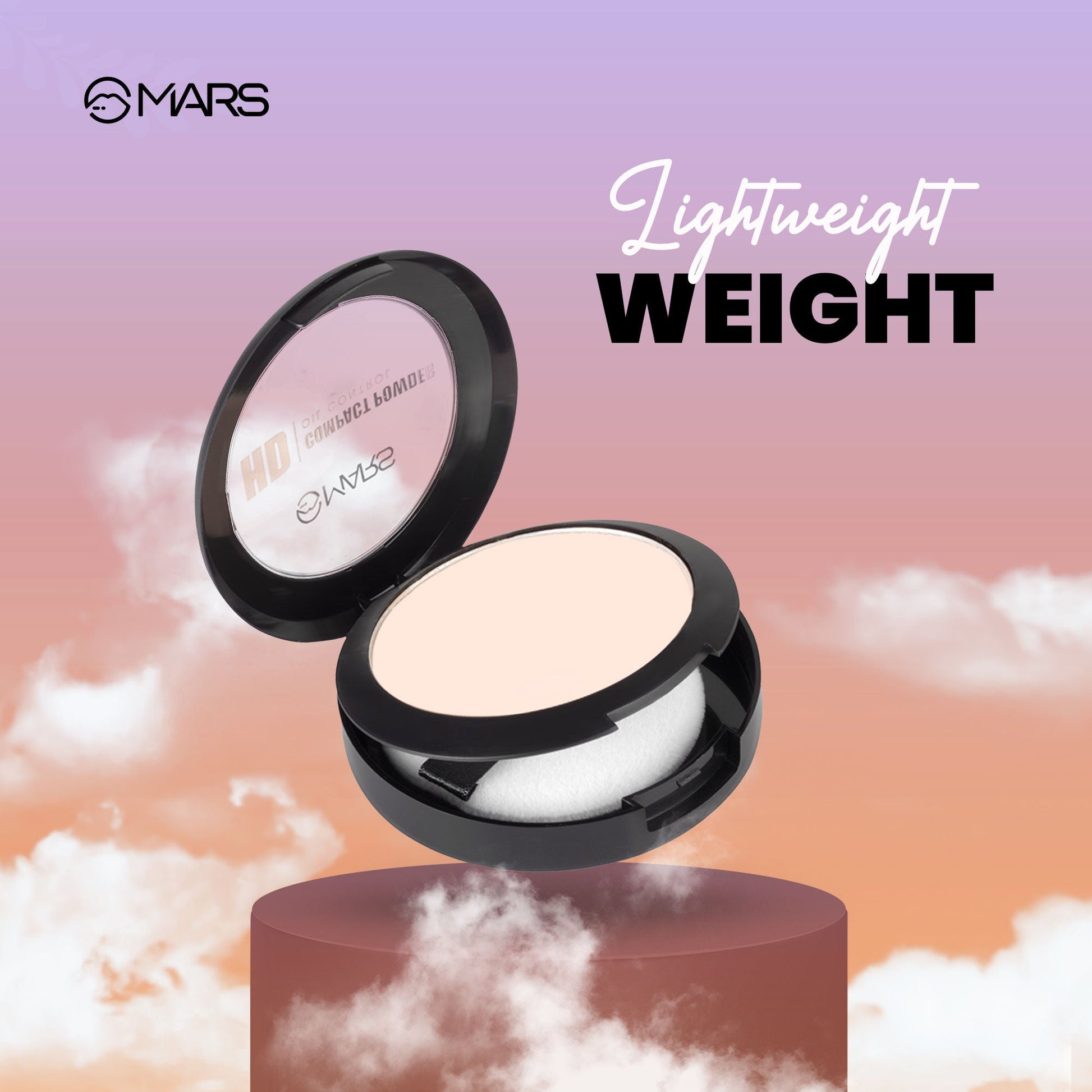 MARS Cosmetics HD Mattifying Compact Powder - 01-Icing - Swadesiicart