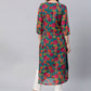 Kalini Floral Printed Chikankari Embroidered Straight Kurta | Swadesiicart