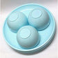 Microwave Safe & Unbreakable Round Full Plates with Bowl Pack of 6 Plates & 6 Bowl Set.- 12 Pieces - Aqua Blue Color - Swadesiicart
