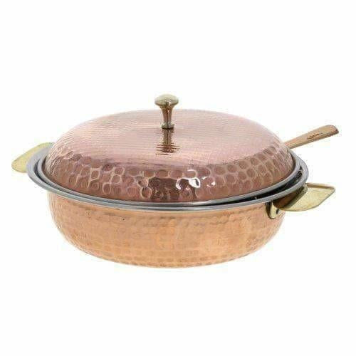 Copper Serving Bowl Tureen with Spoon - Swadesiicart
