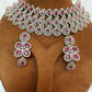 American Diamond Pink Set By House of Ree - Swadesiicart