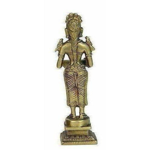 Oil Lamp Deep Lady Brass Collectible Handicraft Small Art | Swadesiicart