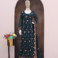 Anaita Teal Green Faux Georgette Sequins Embroidered Salwar Suit