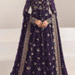Anaita Purple Faux Georgette Sequins Embroidered Salwar Suit