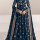 Anaita Navy Blue Faux Georgette Sequins Embroidered Salwar Suit