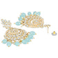 Gold-Polished Traditional Handcrafted Pearl Kundan Beaded Earrings for Women - Wahe Jewels - Swadesiicart