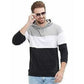Men's Stylish Full Sleeve Grey, White, Black Hooded T-Shirt | Swadesiicart