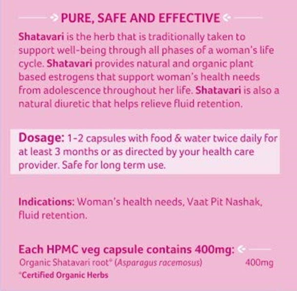 Organic India Shatavari Capsules - Swadesiicart