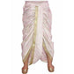 Men's Silk Solid Dhoti (White, Free Size) | Swadesiicart