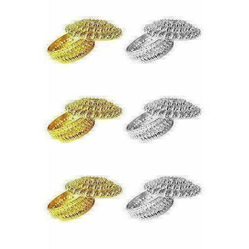 Golden - Decorative Organza Potli Basket (Pack Of 6) - Swadesiicart