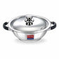 Prestige Platina Induction Base Stainless Steel Kadai Silver - Swadesiicart