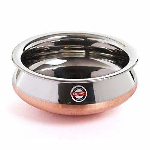 Stainless Steel Copper Bottom Pongal Handi Sizes 4 - Swadesiicart